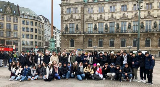 Der gemeinsame Ausflug nach Hamburg mit allen Austauschpartnern