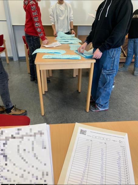 Bei der Auszählung...