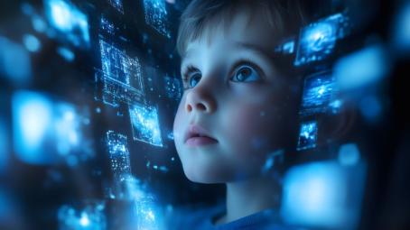 Quelle: https://www.ccnull.de/foto/reizueberflutung-kind-umgeben-von-digitalen-medien/1106832 Mit Hilfe von KI erstellt