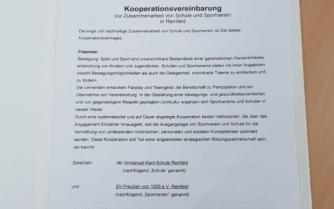 SV Preußen und Immanuel-Kant-Schule Reinfeld schließen Kooperationsvereinbarung