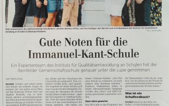 Gute Noten für die Immanuel-Kant-Schule
