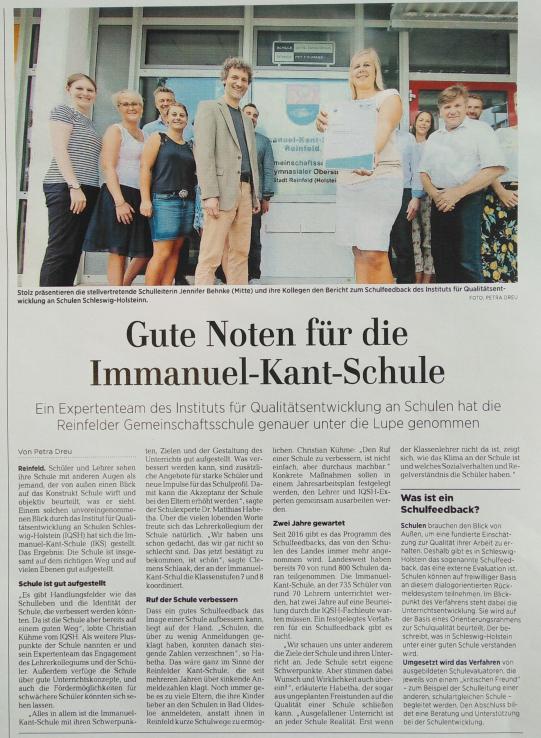 Gute Noten für die Immanuel-Kant-Schule