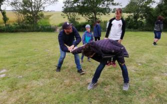 Stockkampf auch in den Ferien auf der Kirchenfreizeit