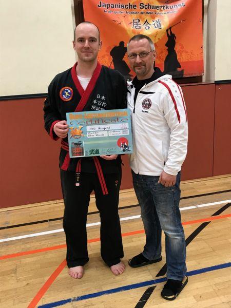 Budo-Leistungszentrum-Zertifikat für Reinfelder Stockkampf AG