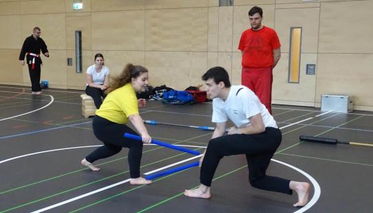 Bunte Kampfsportveranstaltung im deutschen Süden