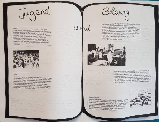 Wandzeitung zum Thema DDR