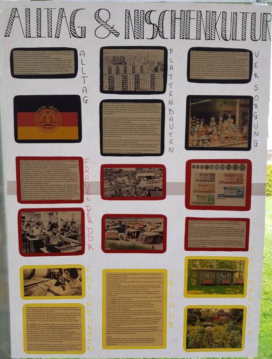 Wandzeitung zum Thema DDR