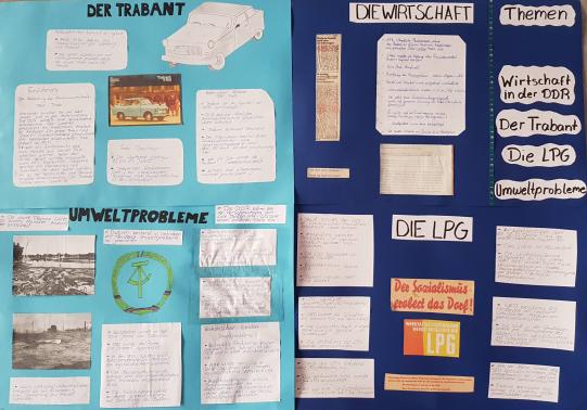 Wandzeitung zum Thema DDR