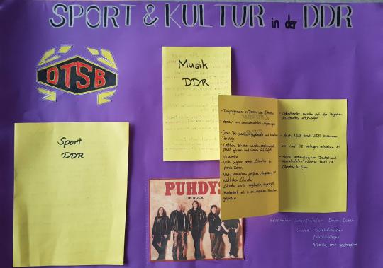 Wandzeitung zum Thema DDR